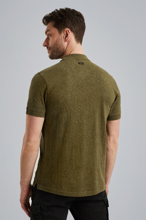 PME legend short sleeve polo slub jersey prin